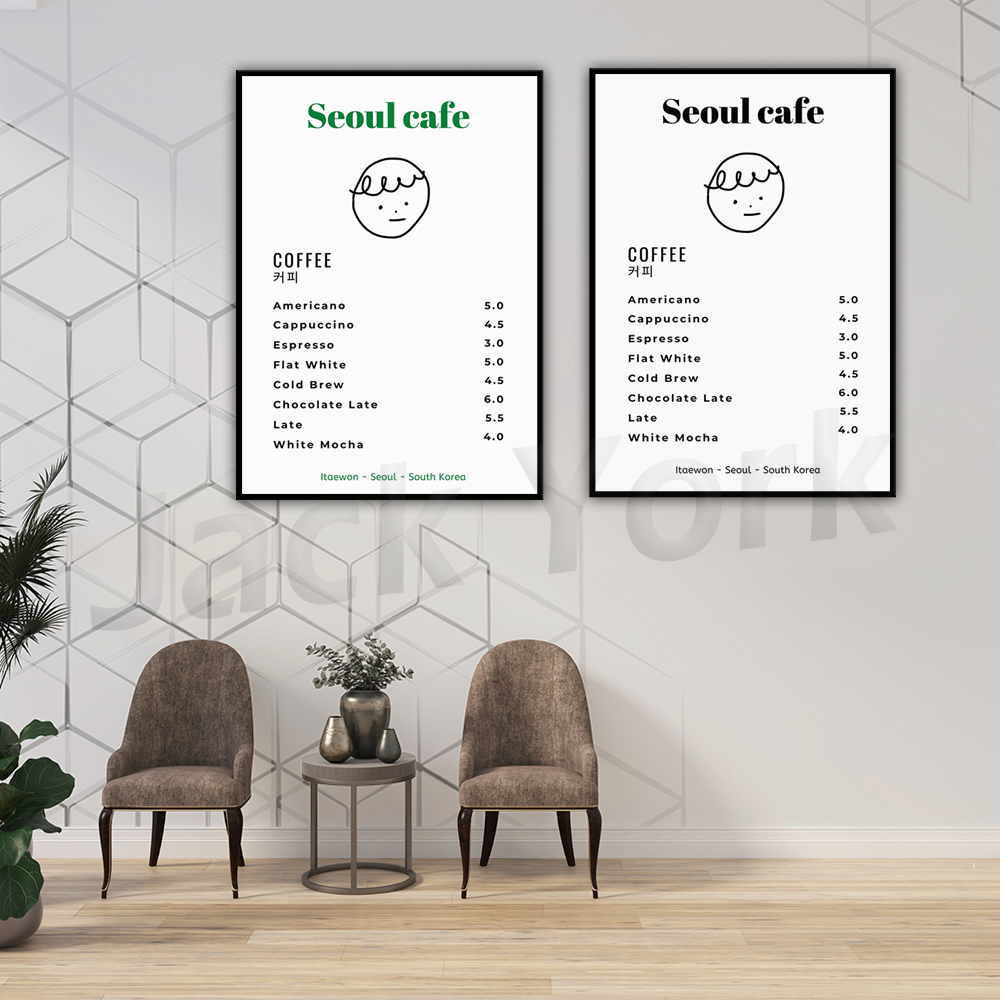 Seoul Cafe Print Wall Art Печа – обзор и цена South Korea Lifestyle