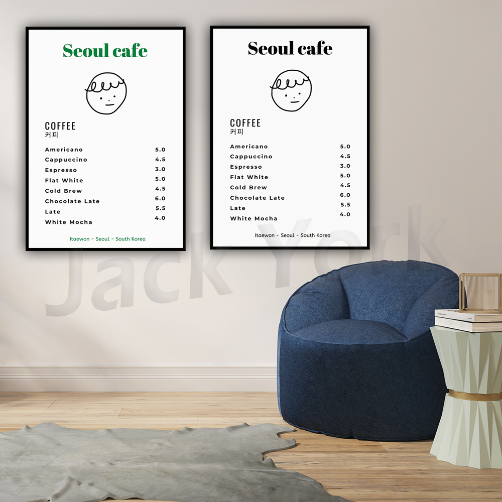 Seoul Cafe Print Wall Art Печа – обзор и цена South Korea Lifestyle
