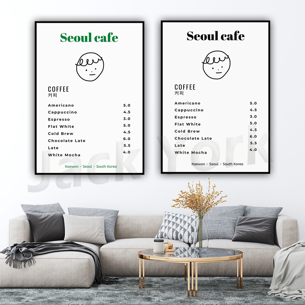 Seoul Cafe Print Wall Art Печа – обзор и цена South Korea Lifestyle